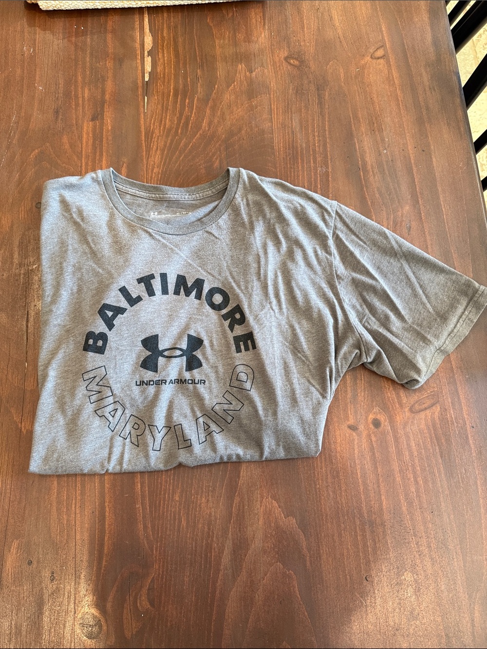 Under Armour Gray Baltimore Maryland Logo Short Sleeve Tee